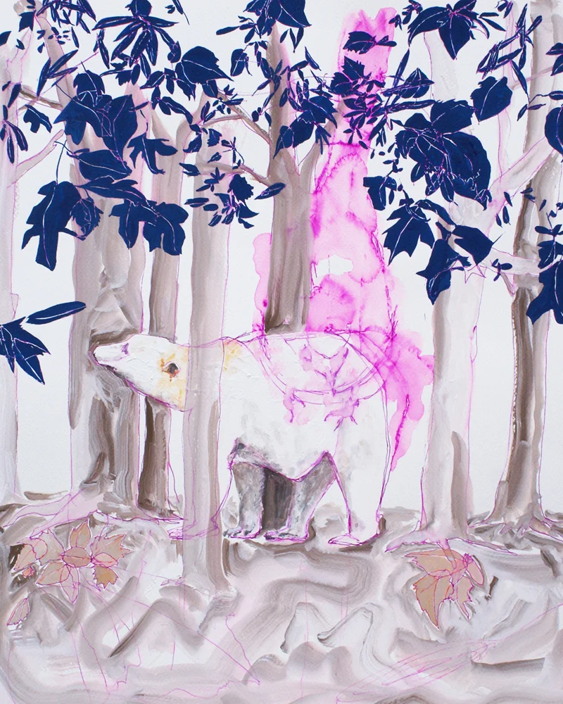geisterbaer im wald - 40x50cm - Gouache auf Papier.jpg