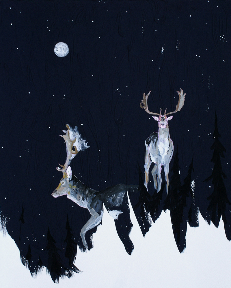 zwei hirsche - 40x50cm - Gouache auf Papier.jpg