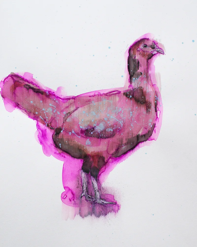 gesprenkeltes huhn - 40x50cm - Gouache auf Papier.jpg
