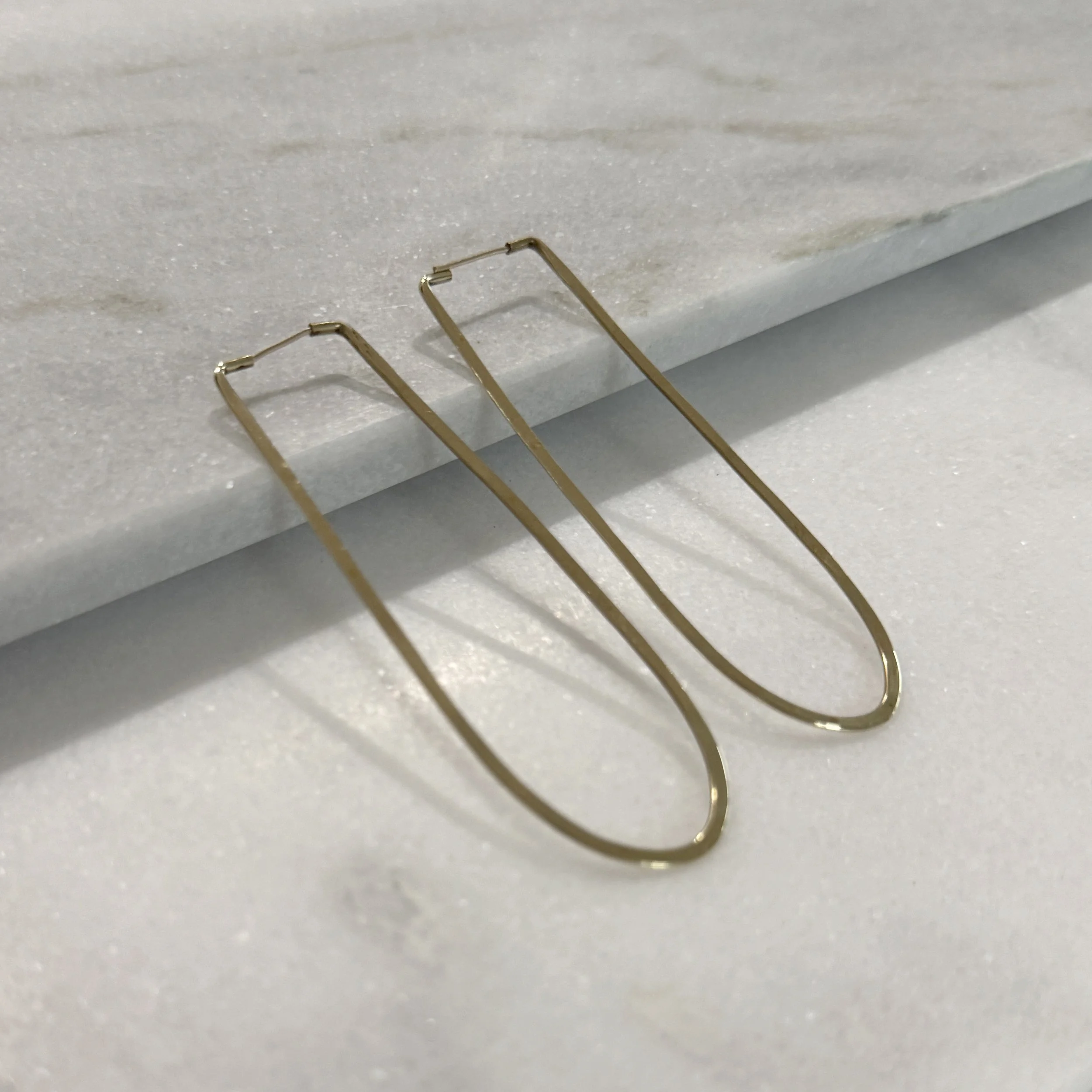 hammered metal hoop earrings
