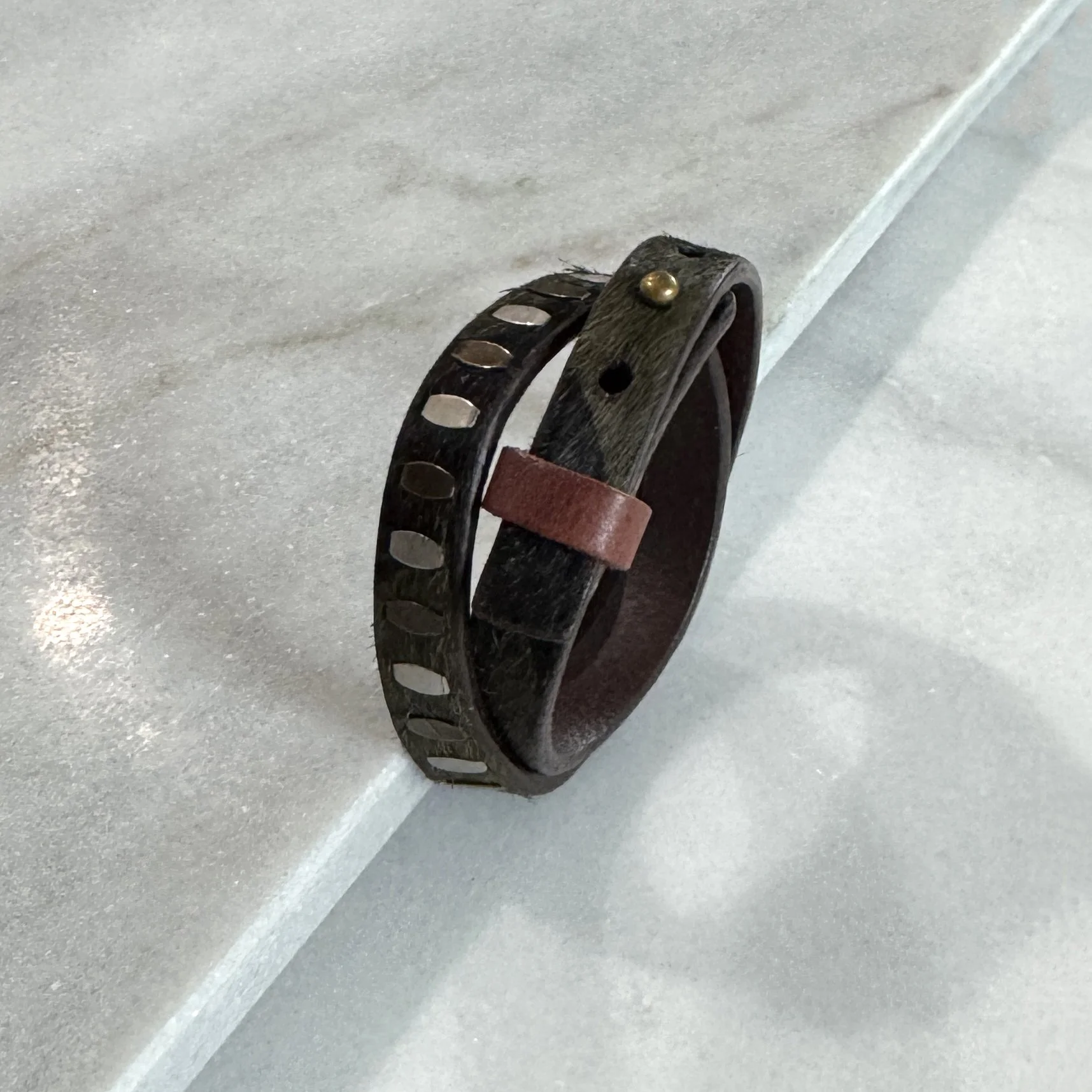 camouflage leather wrap bracelet