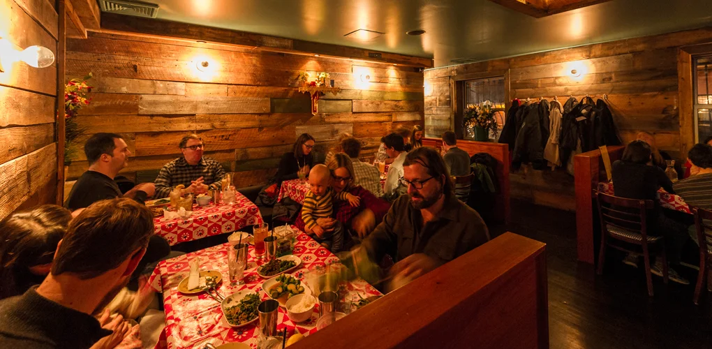 The back room is more intimate and accommodating for larger parties.
