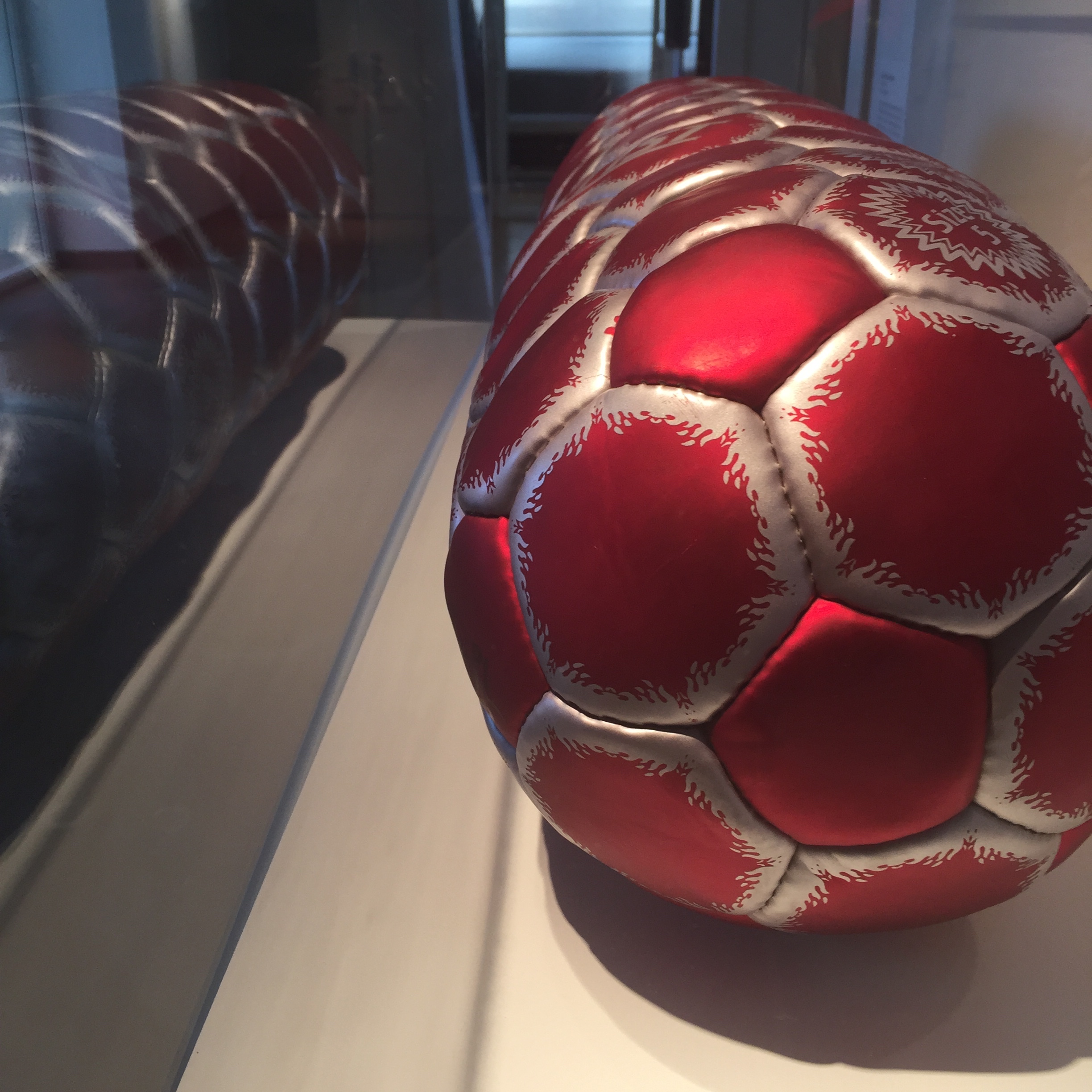   Felipe Barbosa (Brazilian)  Detail of  Pill Ball  , 2011   Soccer Balls  