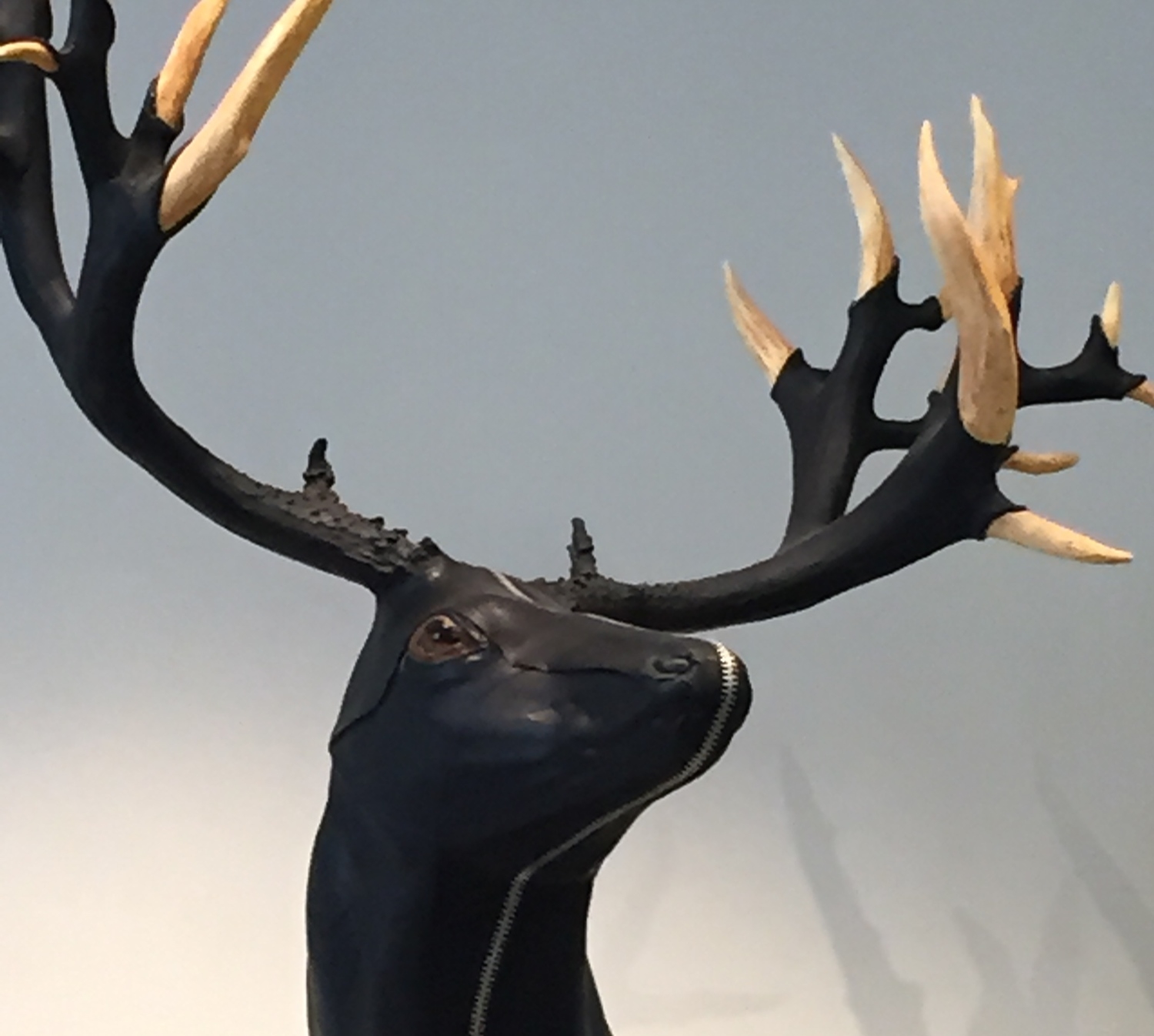   Chris Roberts-Antieau (American)   Deer Head  , 2014   Deer head, fabric applique  