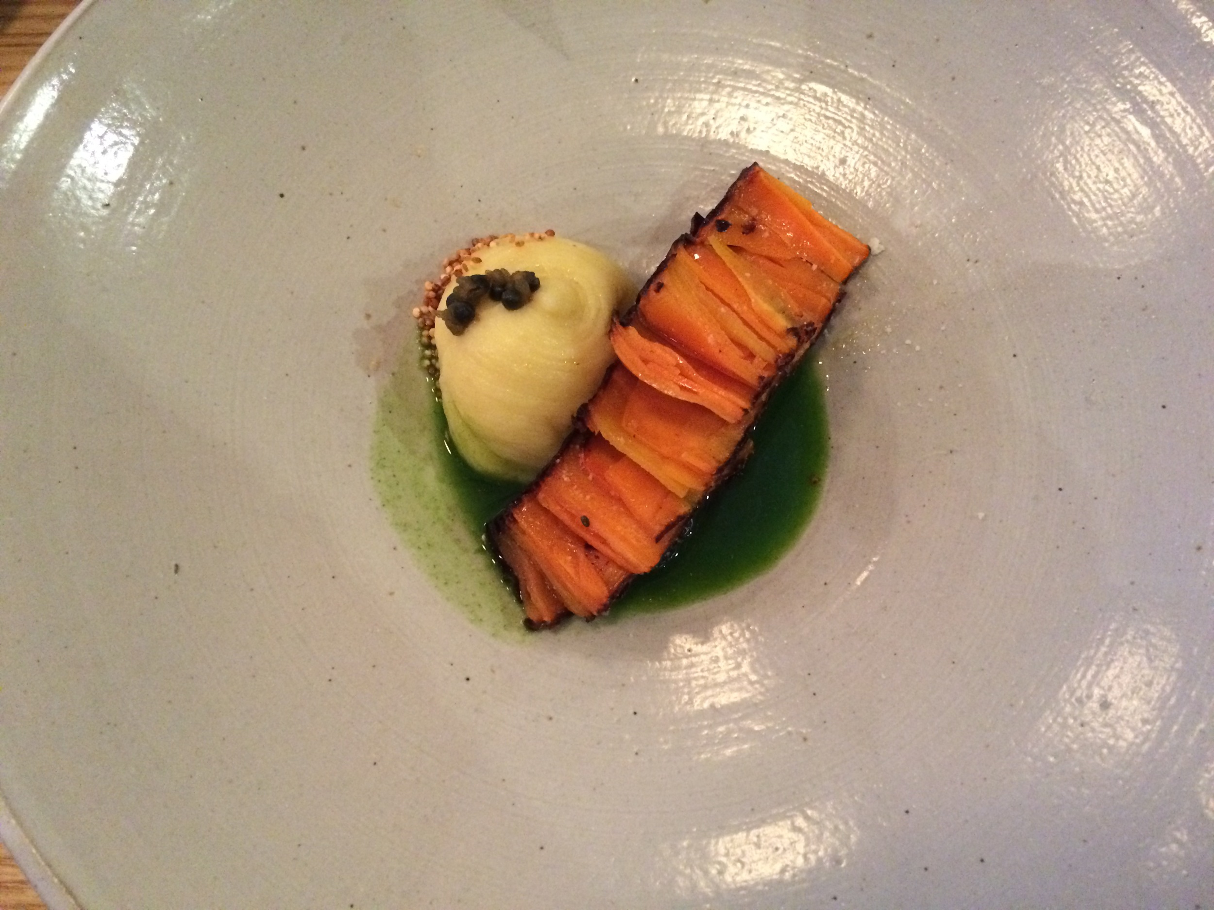 Peas, carrots, and potatoes become hearty and satisfyingly meaty with painstaking preparation by Chef Ramirez-Ruiz.
