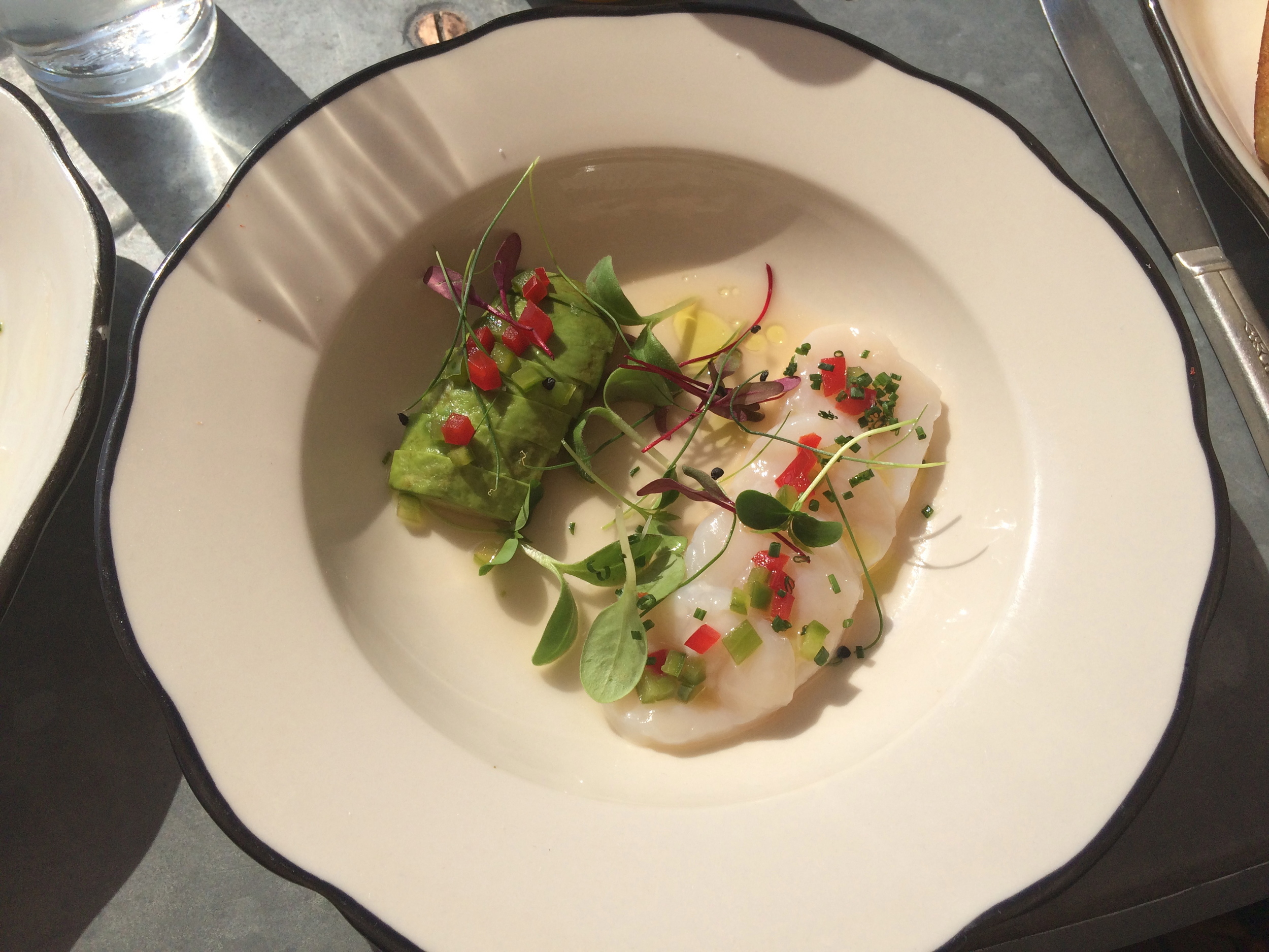 Scallop Ceviche with avocado and habanero is the perfect bright snack for a hot day.