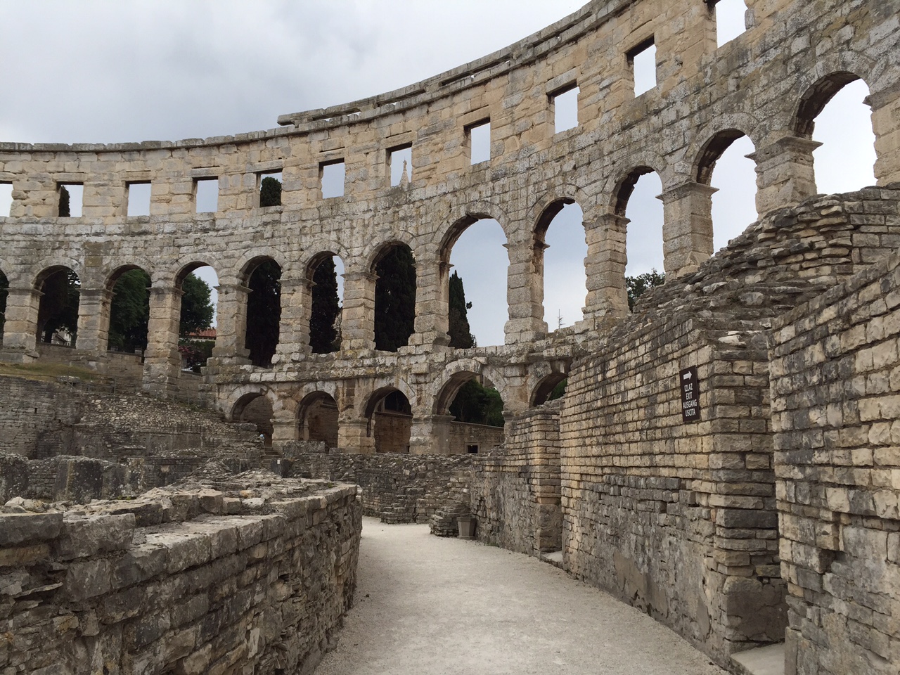 Inside for Pula's Amphitheater