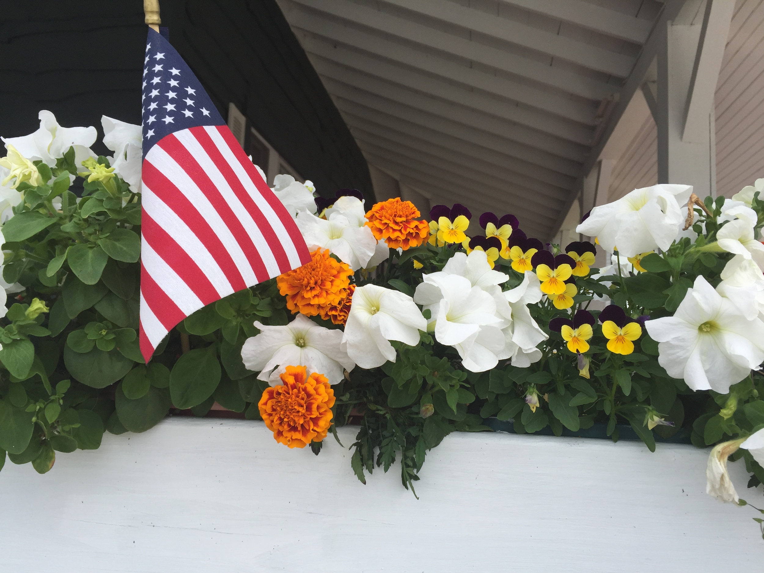 Flags and flowers, another of the many Adirondack traditions