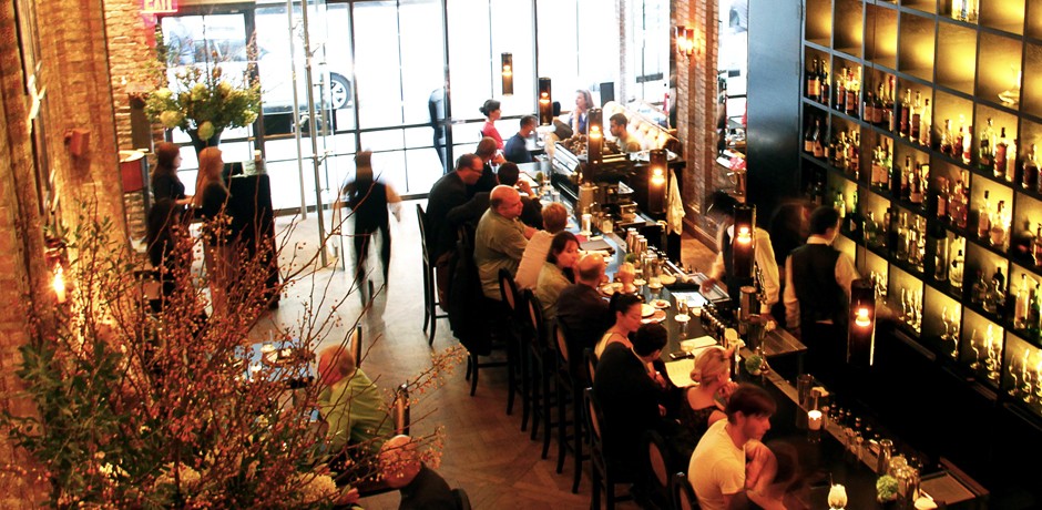 The front bar area of Betony is graced with high ceilings and lots of natural light. ( indagare.com )