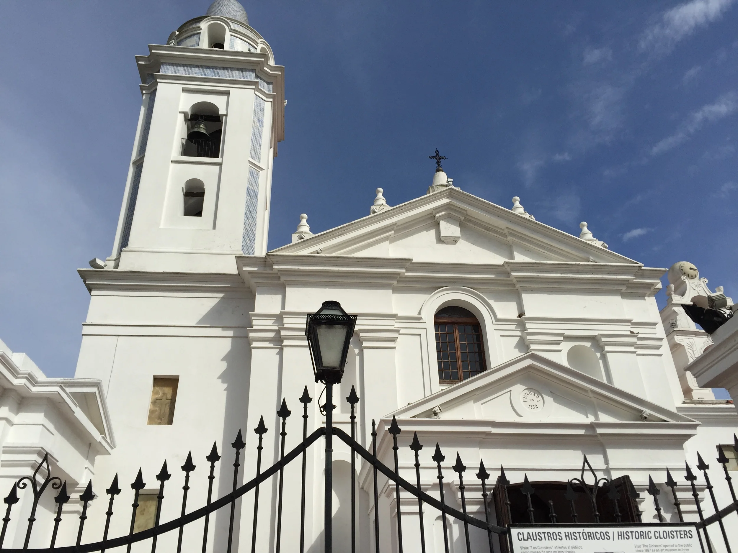 A view of Basilica Nuestra Senora del Pilar, the colonial-era church next to the justly renowned Recoleta Cemetary