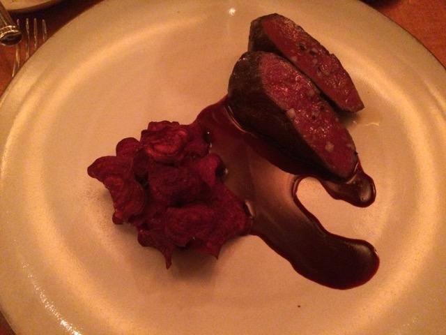 Slow-Roasted Venison with Beets and Onion