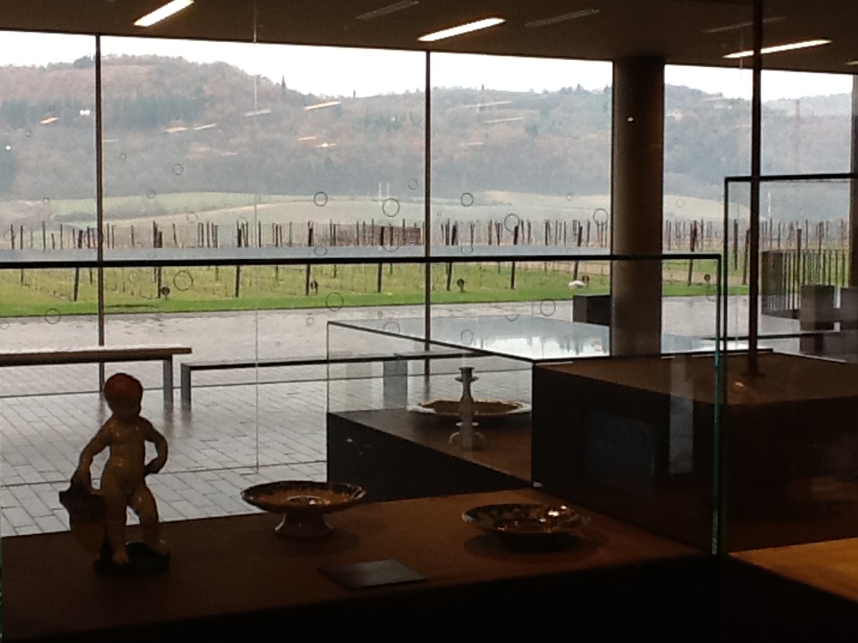 The artifacts room with a view of the valley.
