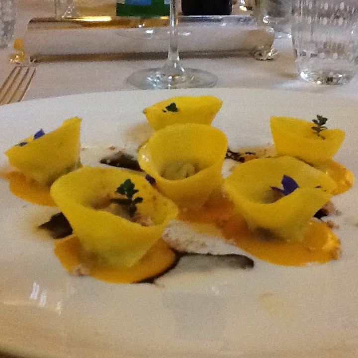 The agnolotti stuffed with pork.