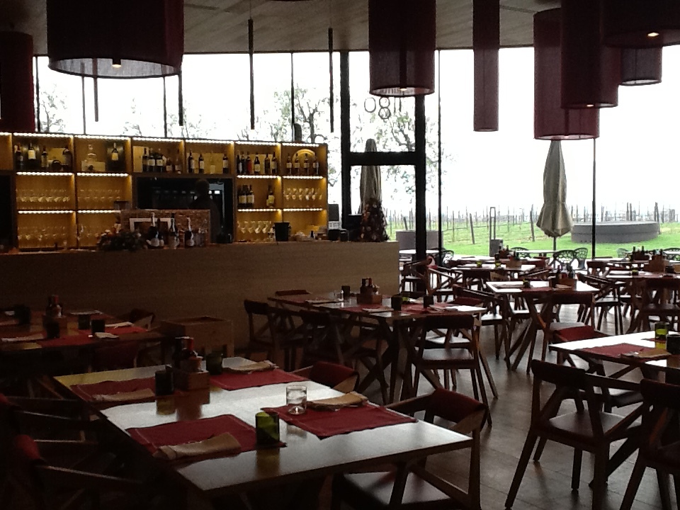 The winery restaurant. A room with a view.