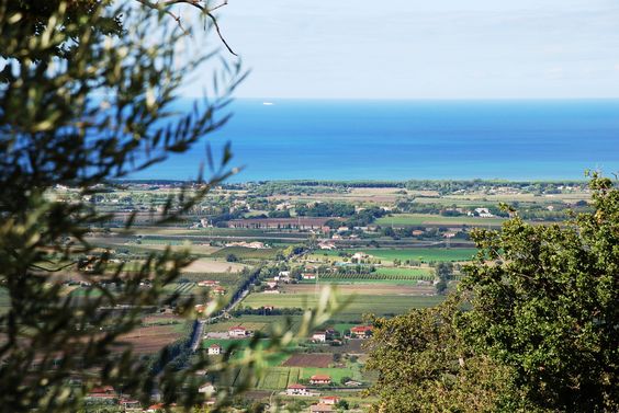 View of the Tyrrhenian sea from Capaccio, doorway to the Cilento National Park.