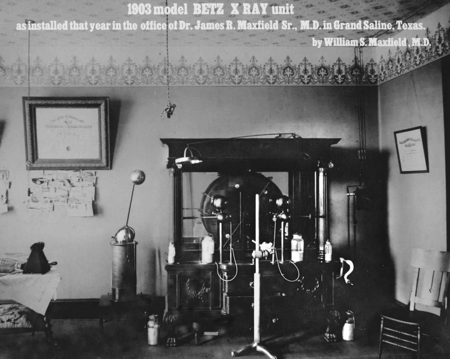 Beta x-ray unit, circa 1903