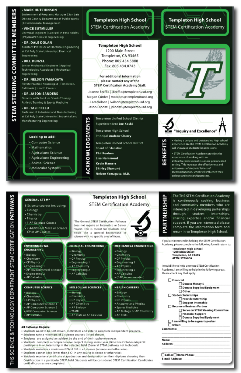 Templeton High School STEM Brochure