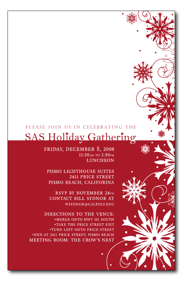 SAS Holiday Party Invitation