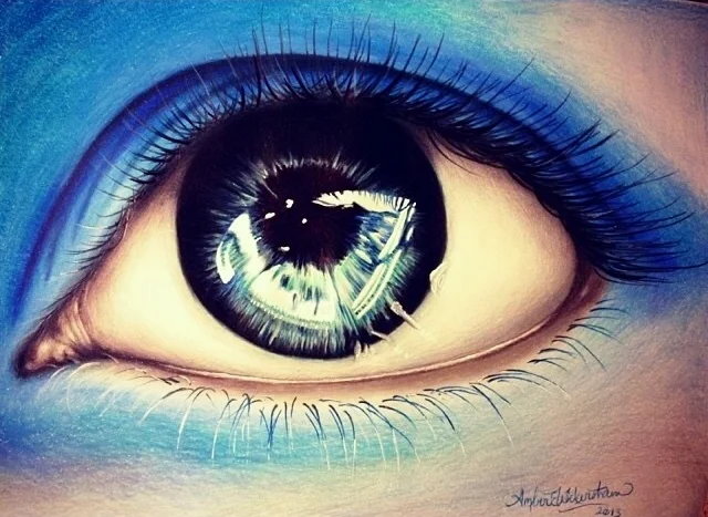 Colored Pencil & Ink