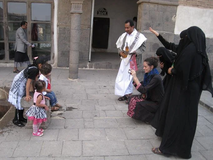 At Dar el Hajjar, this family (like many others) insisted that my friend take pictures of their children.