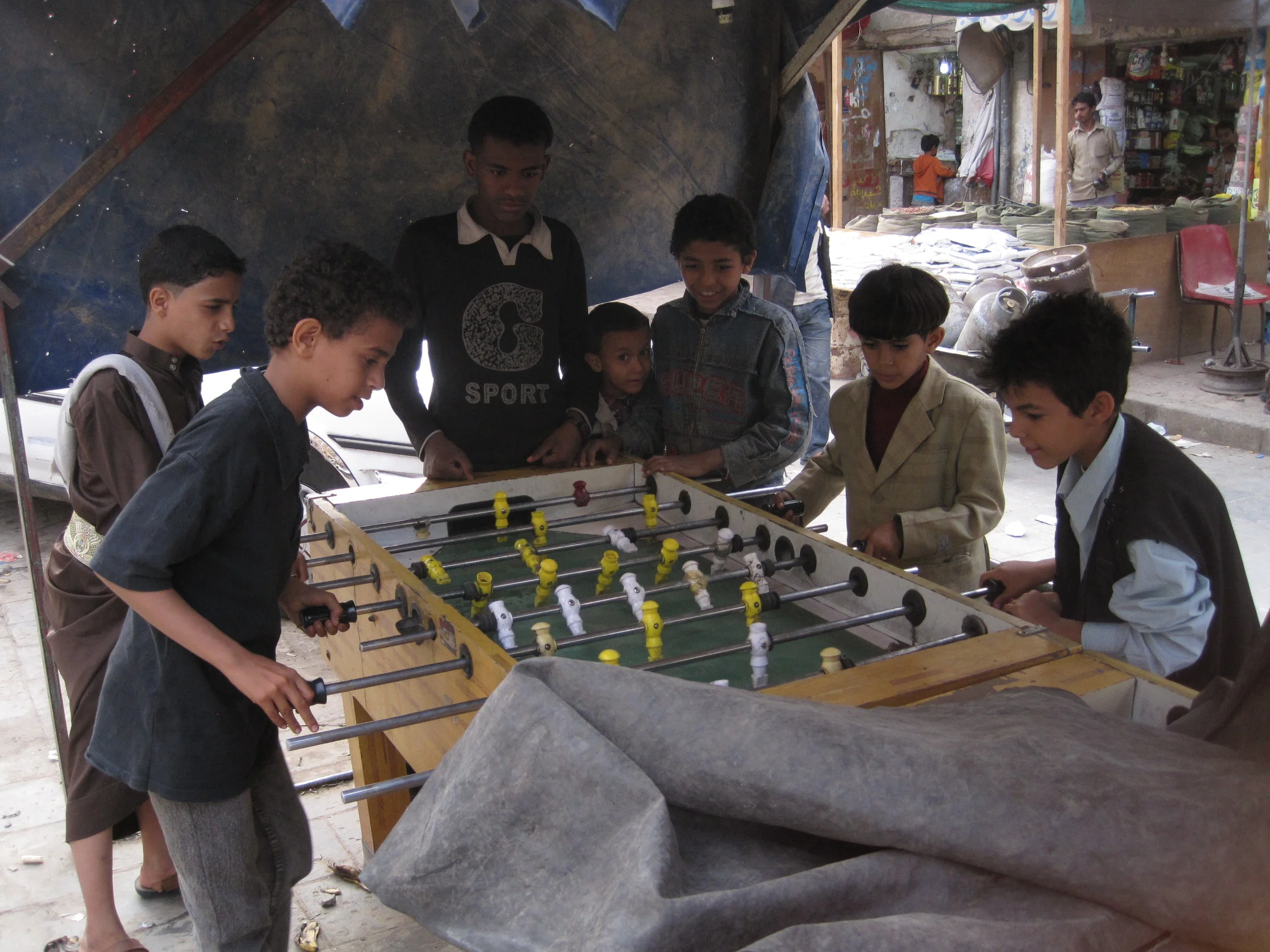 Street/table footbal at Sana'a Old City