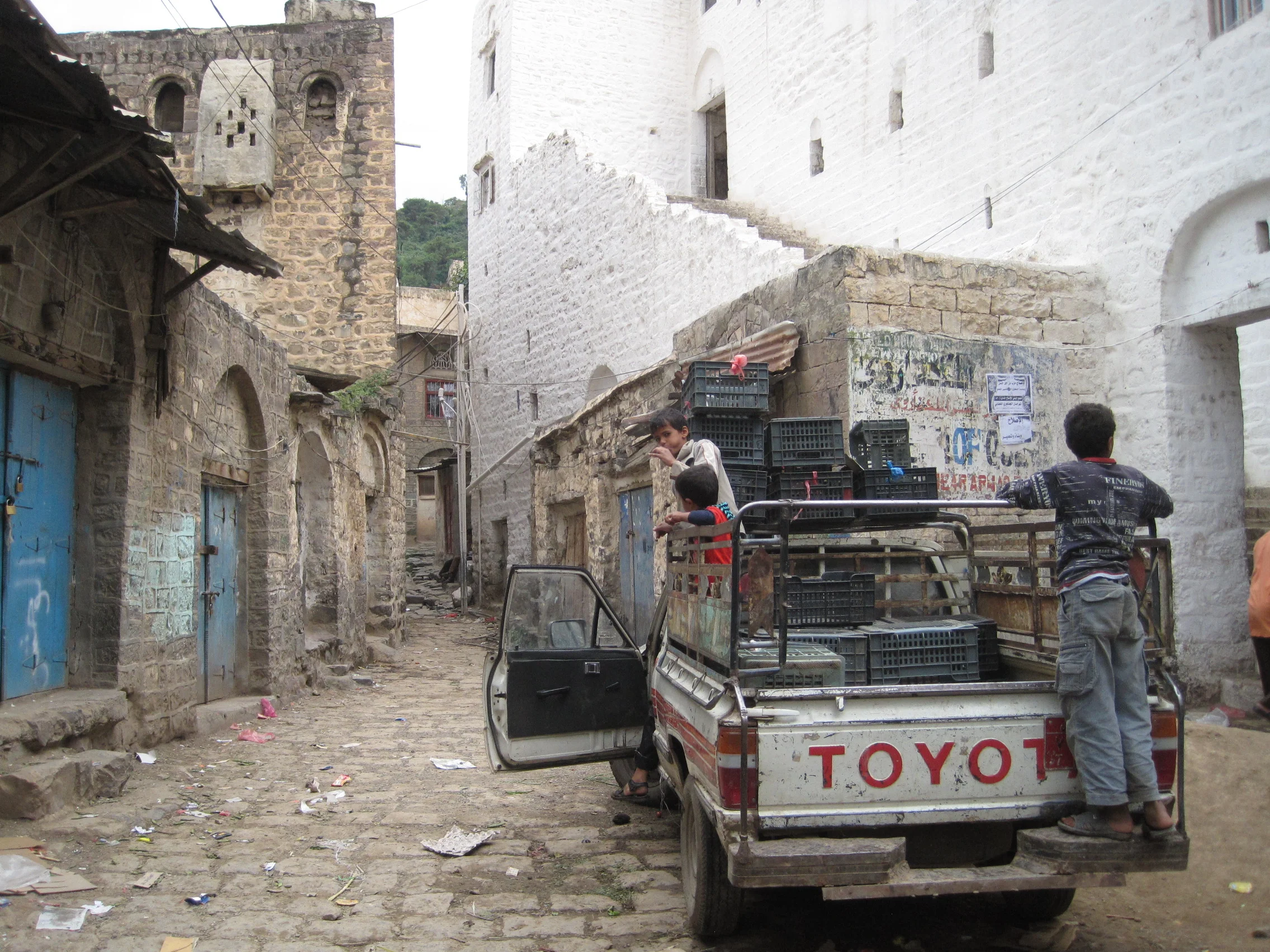 Boys playing in Jibla