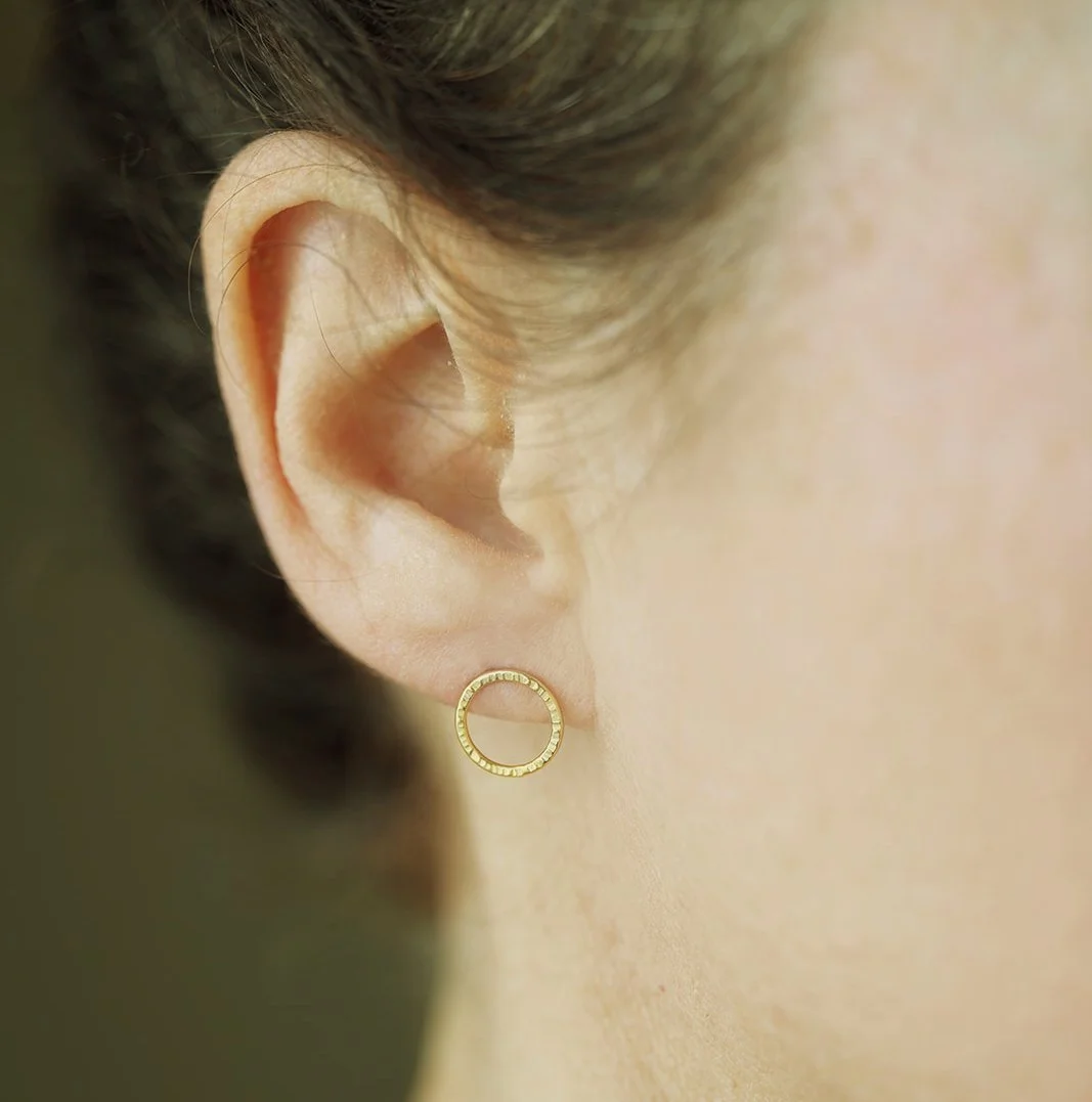 Textured Circle Studs