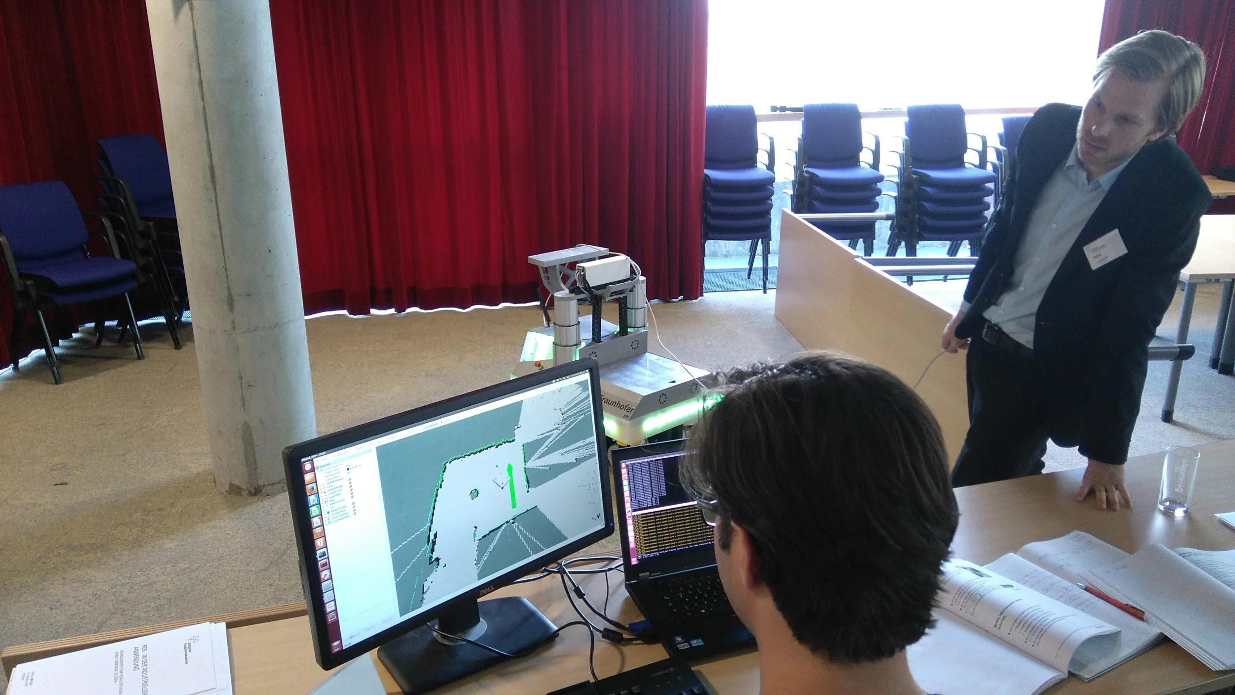 hands-on session on navigation, using the rob@work platform