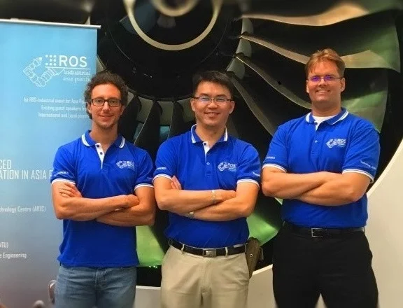 ROS-I Consortium Managers (from left) -Mirko Bordignon (Fraunhofer IPA), Nicholas Yeo (ARTC), Paul Hvass (SwRI)