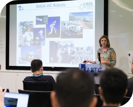 Dr. Kimberly hambuchen (NASA JSC) presented ROS use in NASA at Johnson space centre