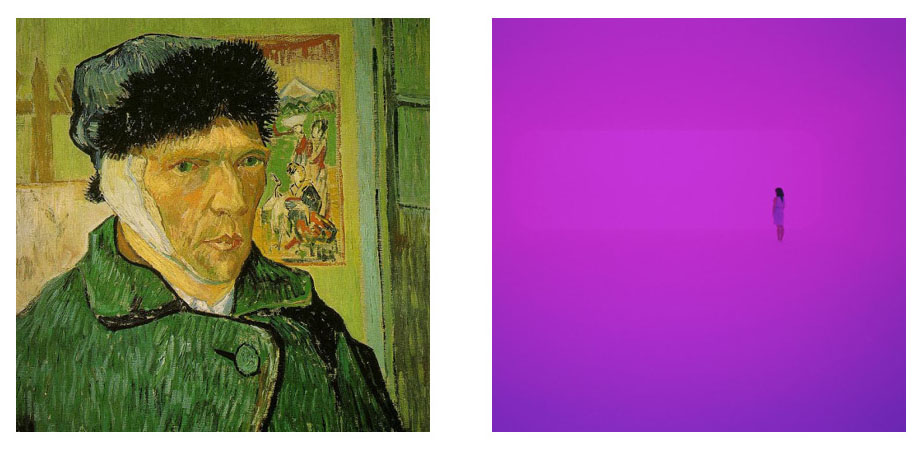  Vincent Van Gogh, Self Portrait, 1887 James Turrell, Breathing Light , 2013