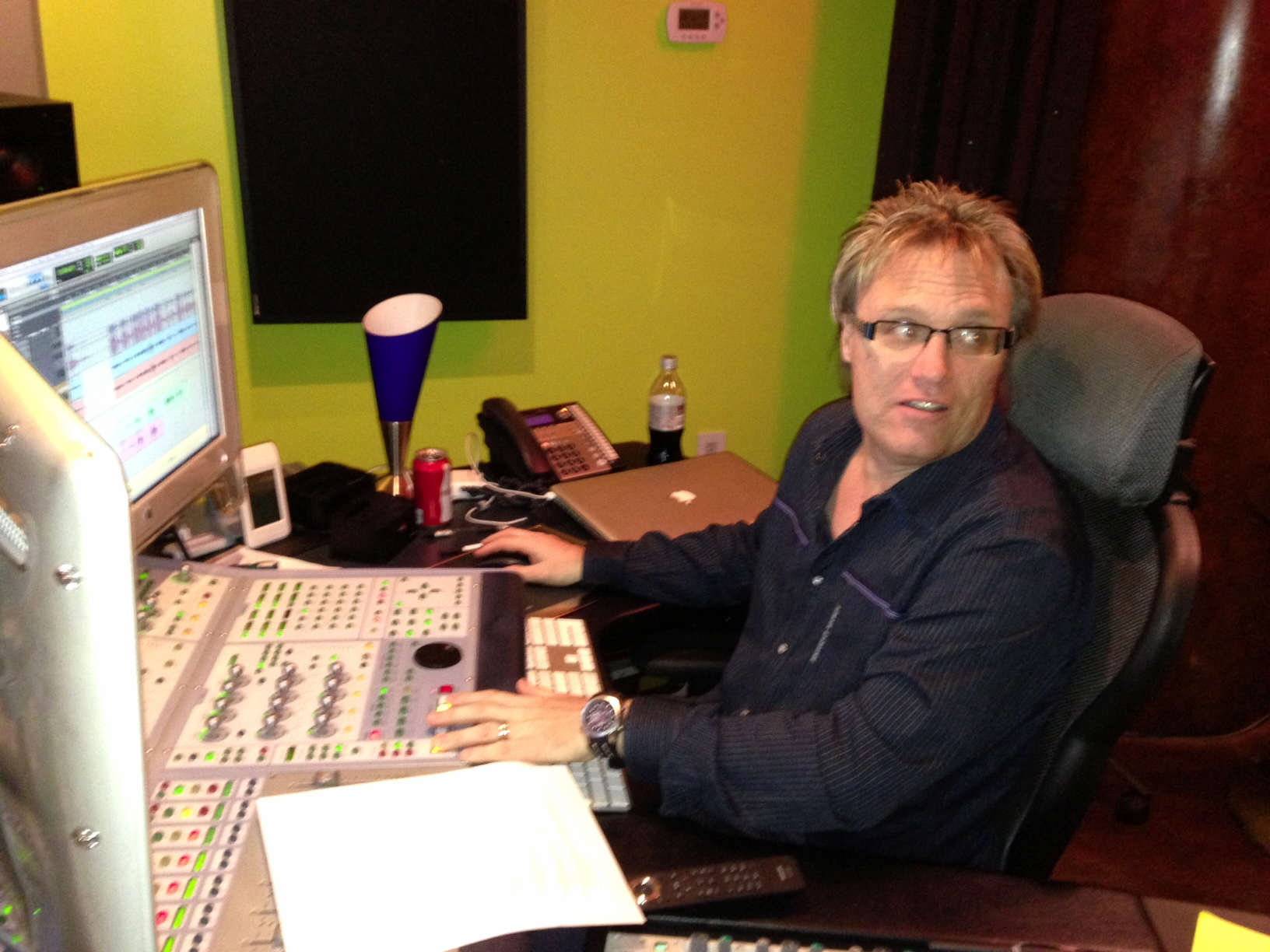  Composer, Sound Engineer &amp; Magician Tim Fowler at work during one of our ADR sessions.&nbsp; 