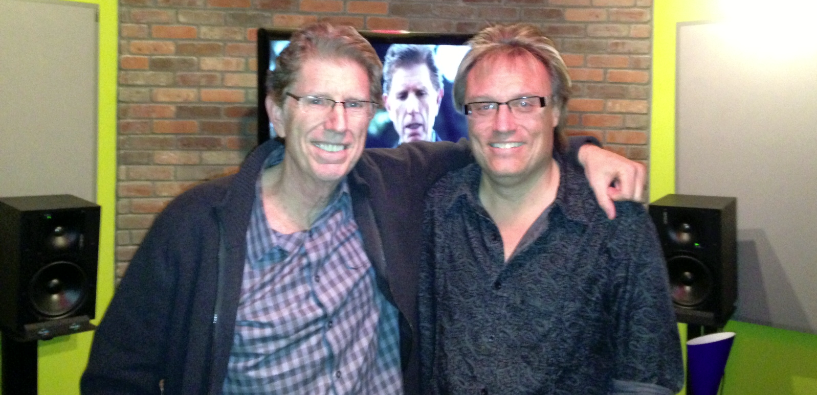  Dan &amp; Tim in the recording studio during an ADR session.&nbsp; 