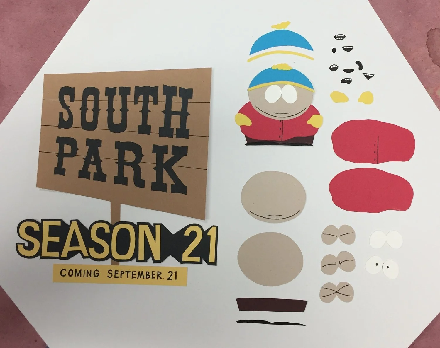  Paper cut outs for South Park bumper 