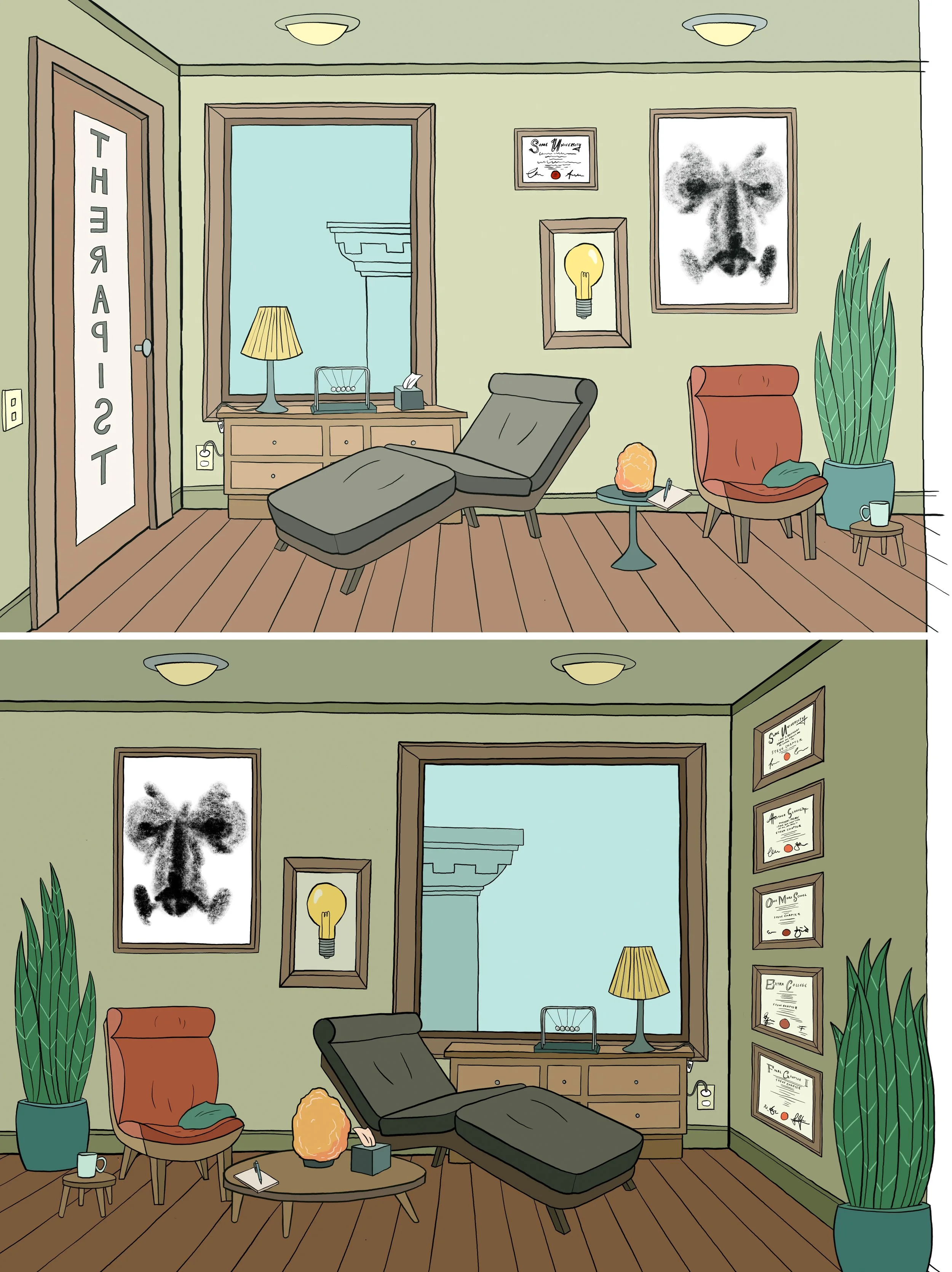  Initial designs for therapist office 