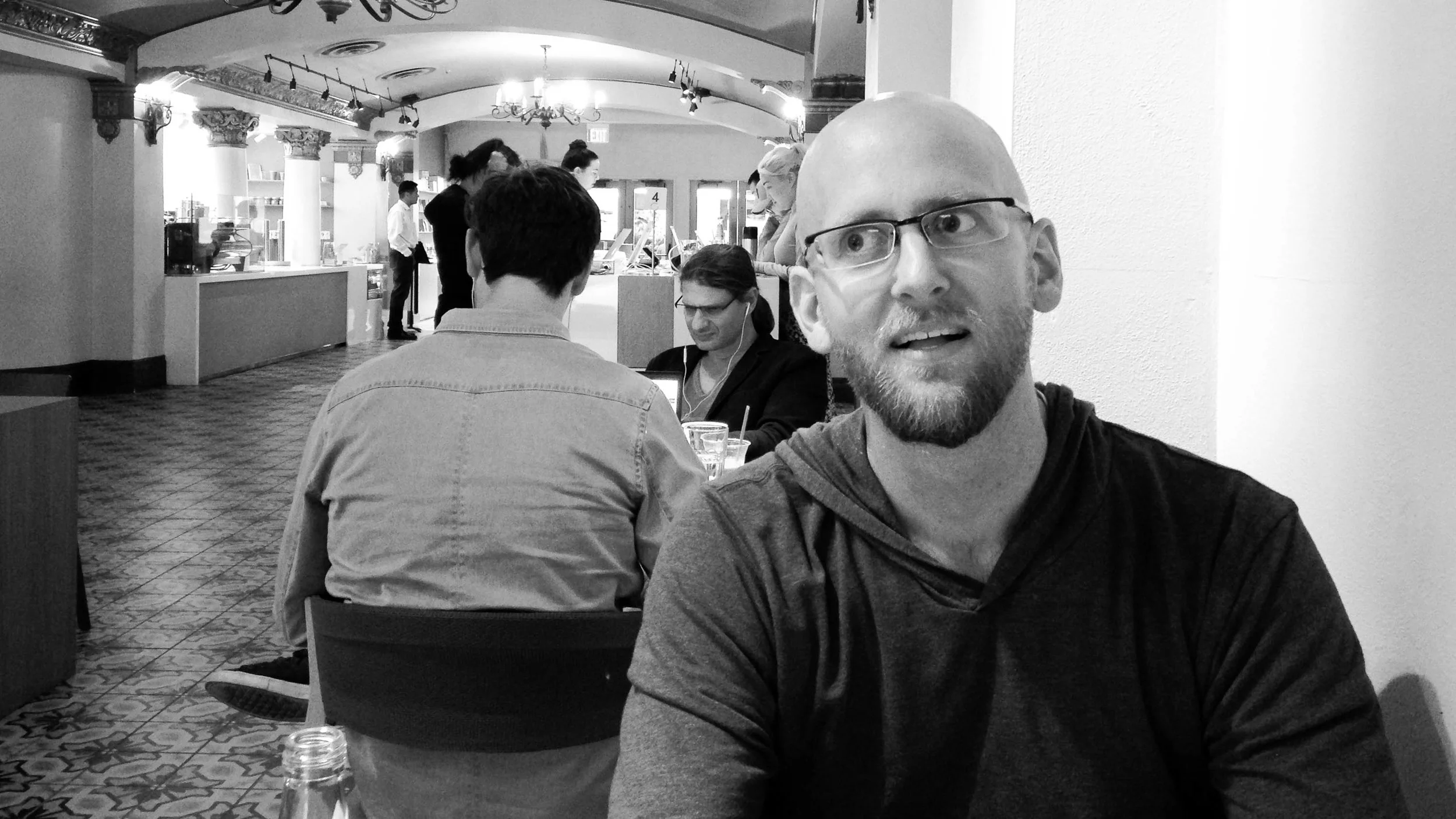This is Erik at Blue Bottle Coffee in Palo Alto, CA where we hung out and got to tell each other our stories.