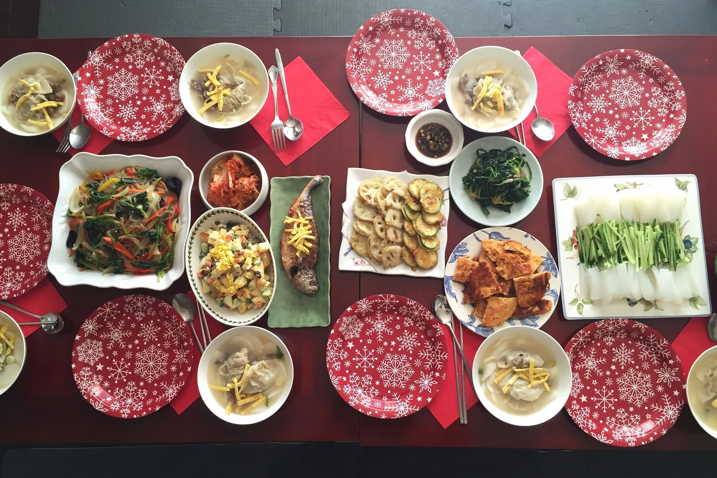 Our traditional New Year's Day meal. (Photo courtesy of my sister, Ashley Cho)