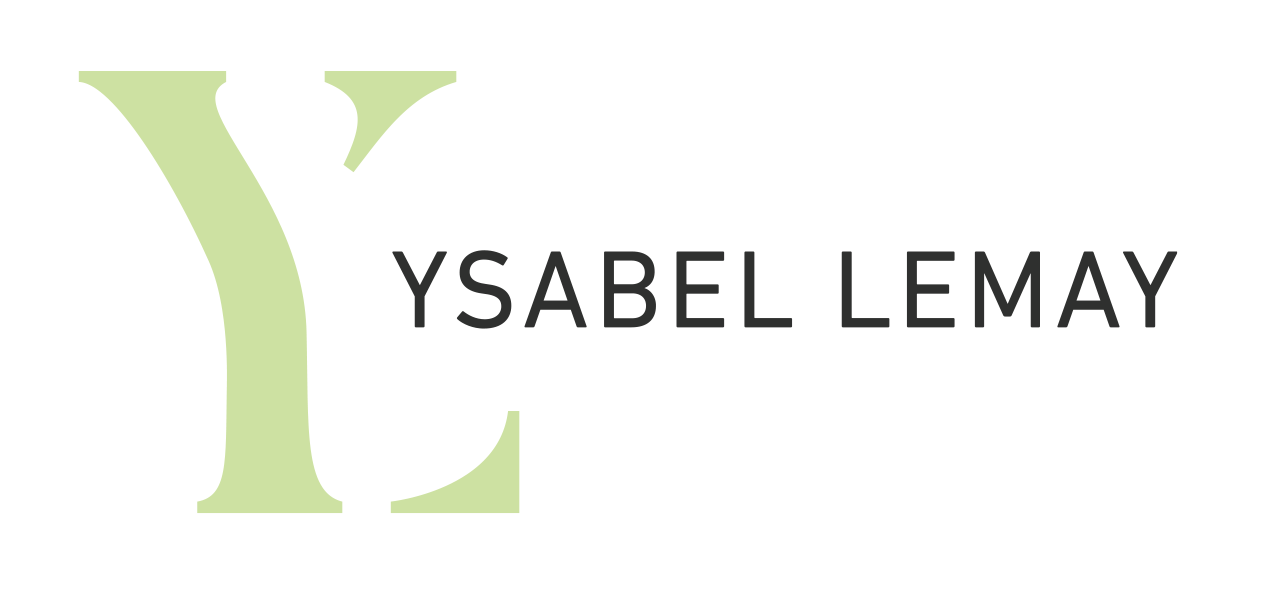 light green yl logo and name ysabel lemay