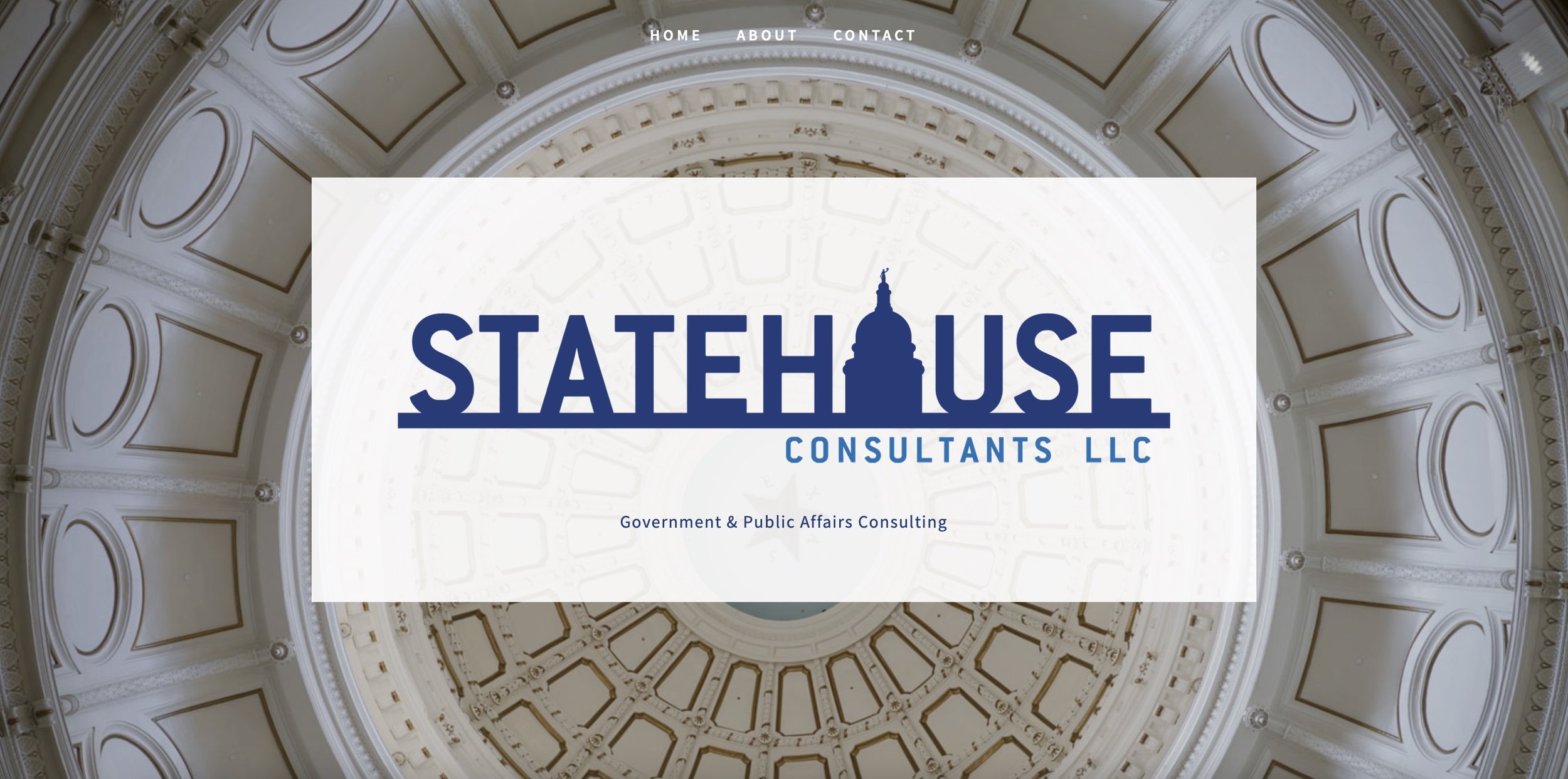 website screen grab with the statehouse logo over a Texas capitol rotunda photo