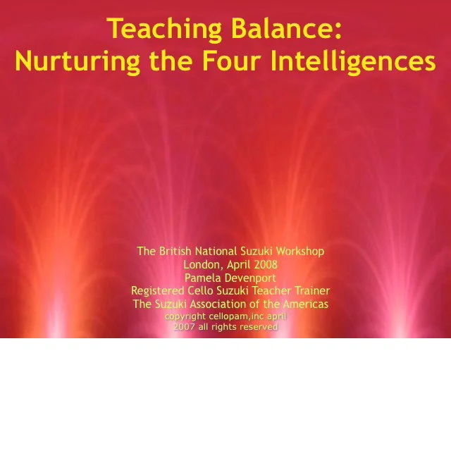 Teaching Balance: Nurturing the Four Intelligences
