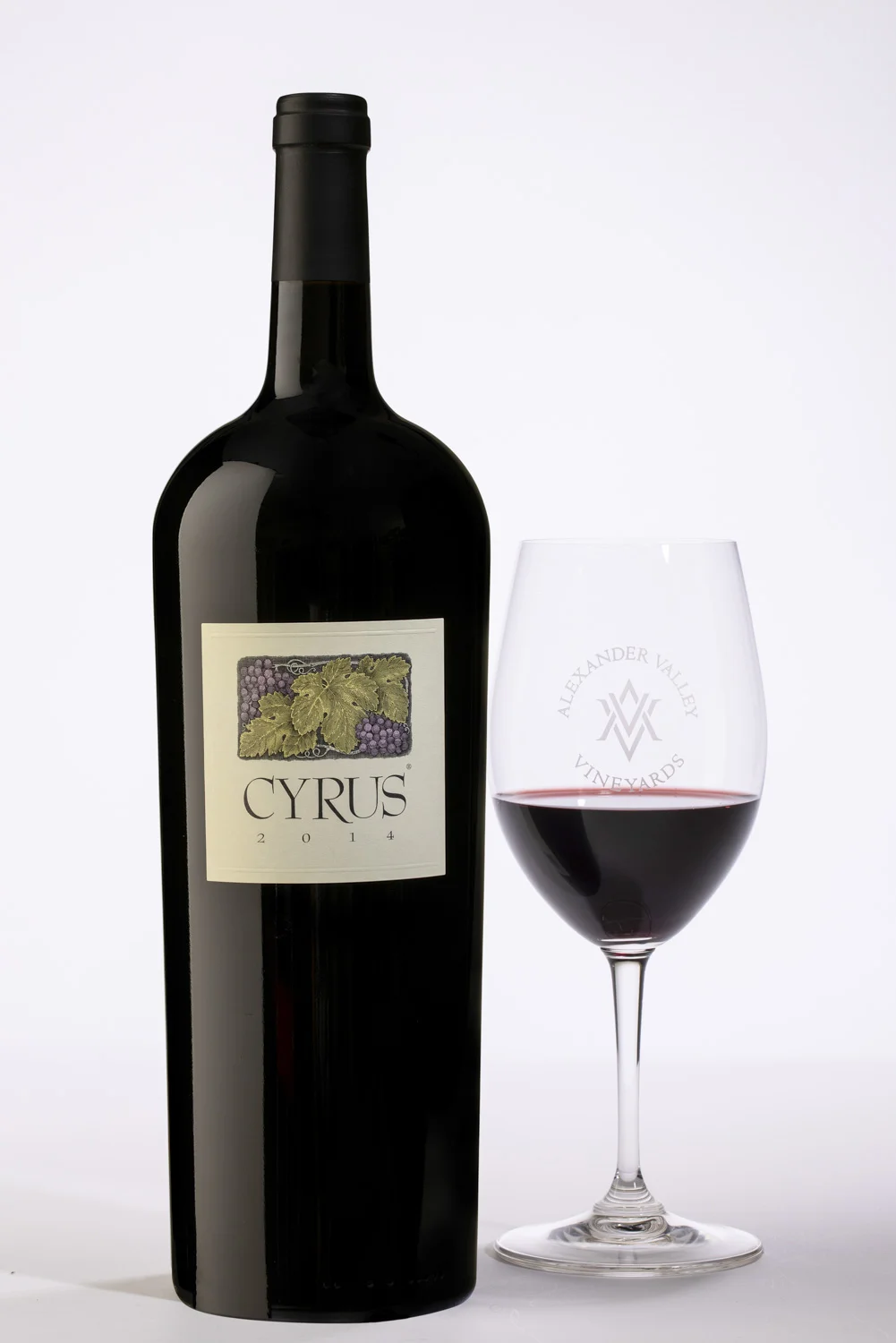 Cyrus Magnum with a glass of wine