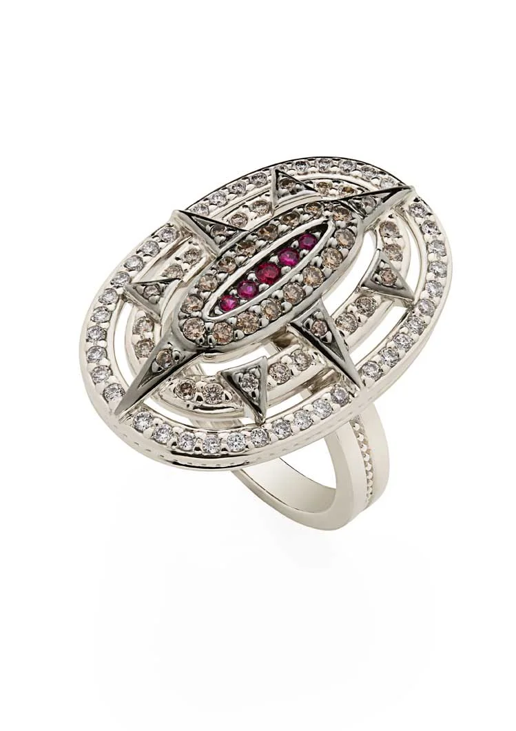 CAZAQUISTÃO - anel de Ouro Nobre com rubis, diamantes brancos e cognac (A1B 203570).jpg