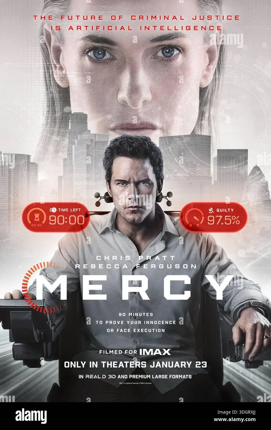 Crítica de cinema por Vicente Neto - Filme: Mercy (título no Brasil: “Justiça Artificial”)