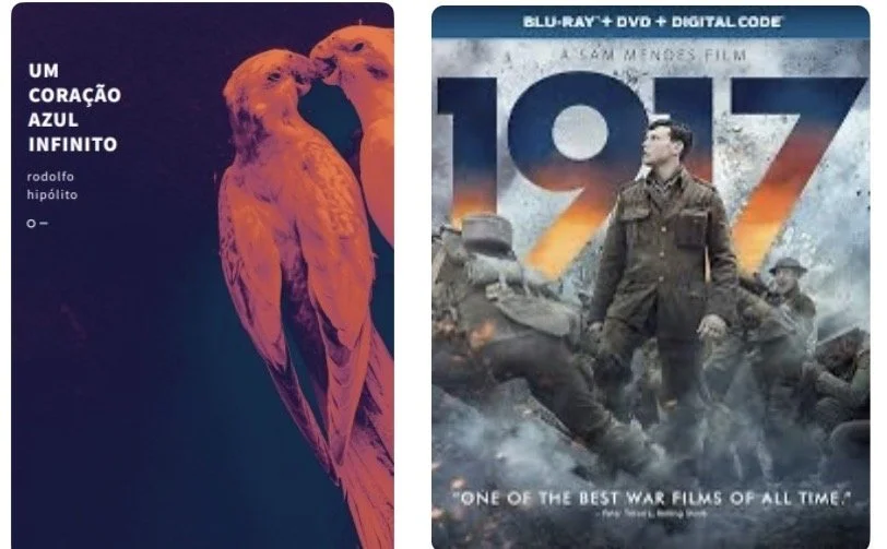Dicas de livros e Filmes por Luciana Andrade - Livro: um coração azul infinito, Rodolfo Hipólito e Filme: 1917