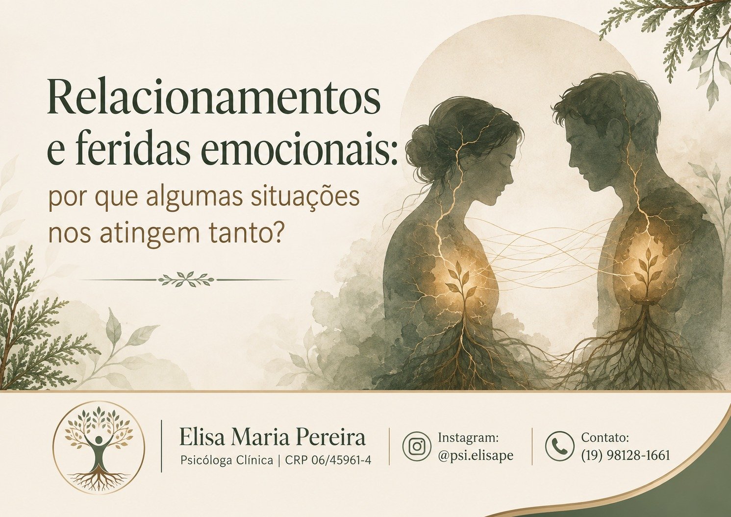 Relacionamentos e feridas emocionais: por que algumas situações nos atingem tanto? Coluna Psicologia por Dra. Elisa Pereira