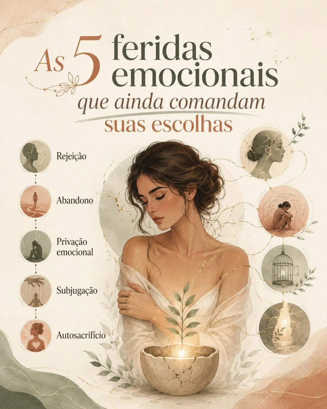 As 5 feridas emocionais que ainda comandam suas escolhas - Coluna Psicologia por Dra. Elisa Pereira