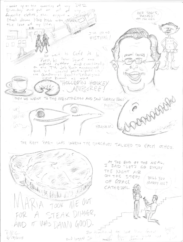 We got engaged and I drew a little comic about it!