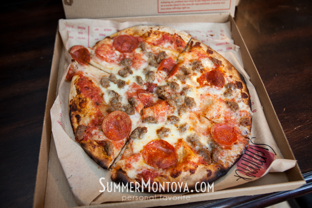 Marinara with pepperoni and sausage.