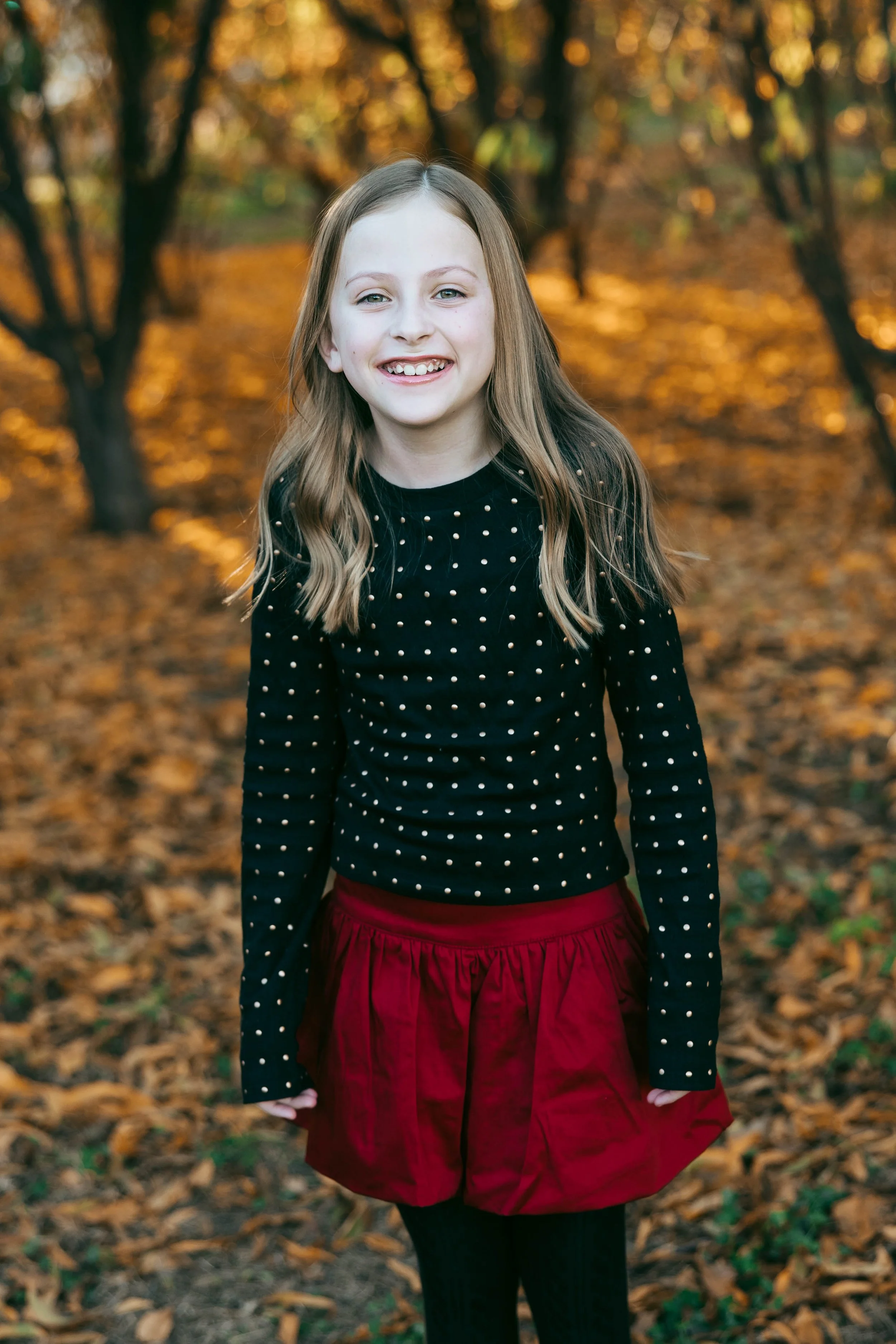 Candid child portrait at Gilbert orchard session