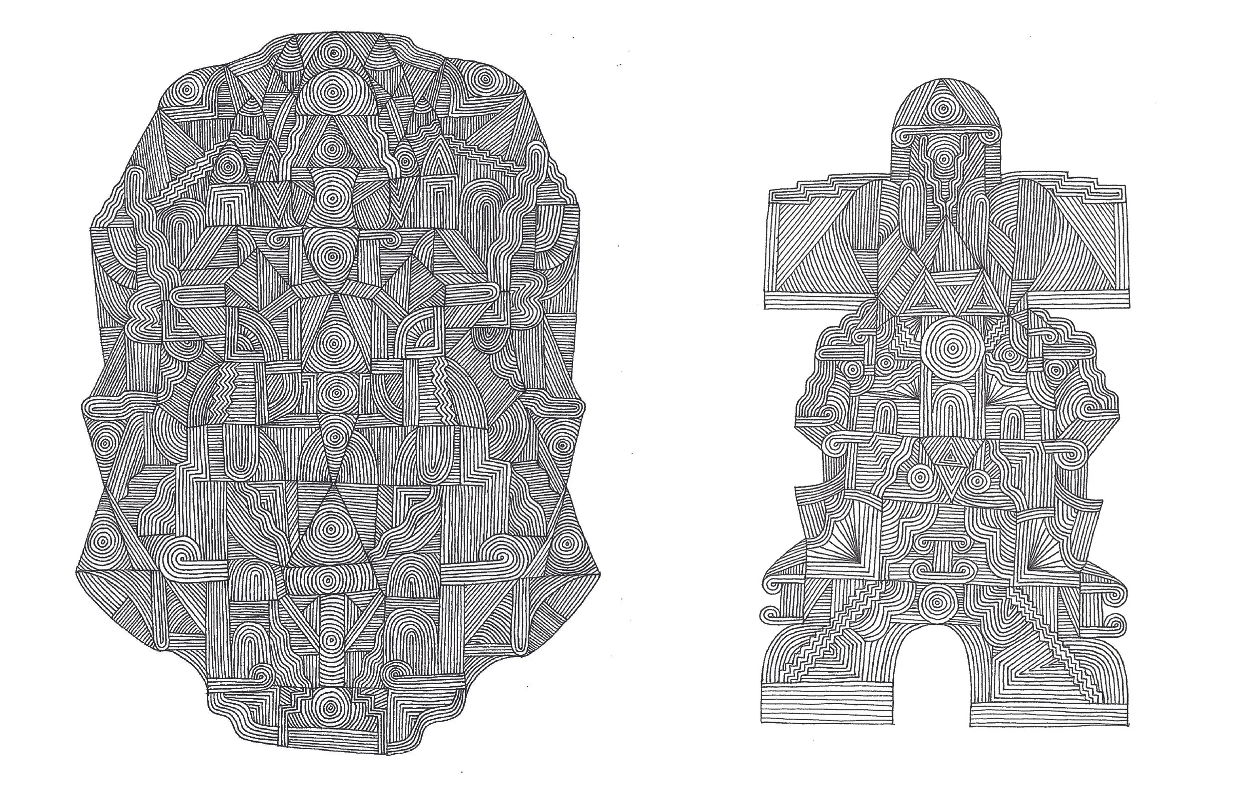 Symmetries Drawing ~ Untitled Sketches “Symmetries” is a developing collection of drawings, designs, and paintings. The system focuses on unknown desires and consequences. The balance and absence of opposites.